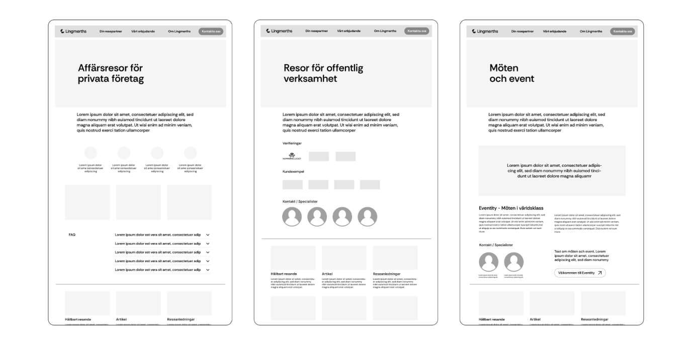 Lingmerths wireframe desktop